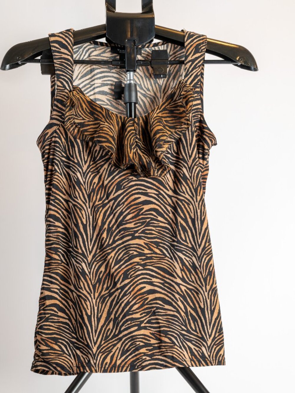 White house Black market leopard striped tank xs